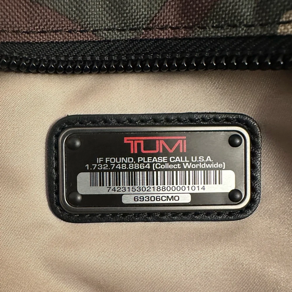 Tumi Messenger Bag with Orange Zipper Accent